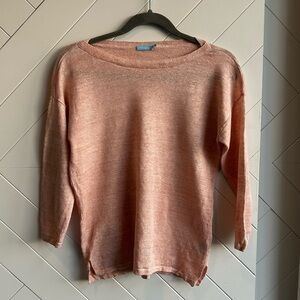 $10 item! Women's J. McLauglin light Pink 100% linen Sweater size S.